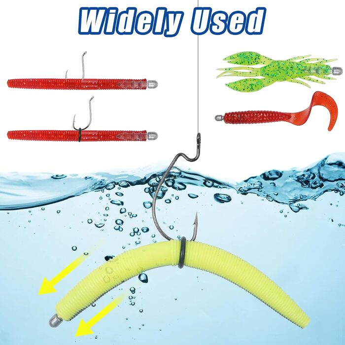 Набір рибальських цвяхів-вантажів, 60 предметів, цвяхи-вантажики для лову окуня, вставні грузила, черв&39яки, набір, рибальські цвяхи-вантажики для м&39яких пластикових приманок, Wacky Rig, ловля окуня