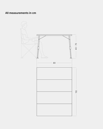 Доступний у 3 розмірах) - портативний розкладний стіл зі складною бамбуковою стільницею, регульована висота, світло-коричневий