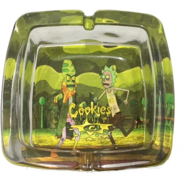 Попільничка DonkeyGear 8,9 см з надміцного скла (Rick and Alien Square) Rick And Alien Square