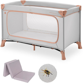 Комплект дитячого дорожнього ліжечка Hauck Dream n Play Plus з матрацом і москітною сіткою - складне дитяче дорожнє ліжечко з сумк