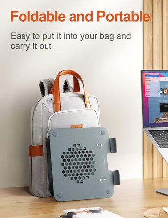 Підставка для ноутбука tounee з поворотним механізмом на 360, ергономічна, регульована по висоті. Підвищення для ноутбука на стіл, стійка для роботи стоячи. Сумісна з ноутбуками 1017 дюймів, сірого кольору.