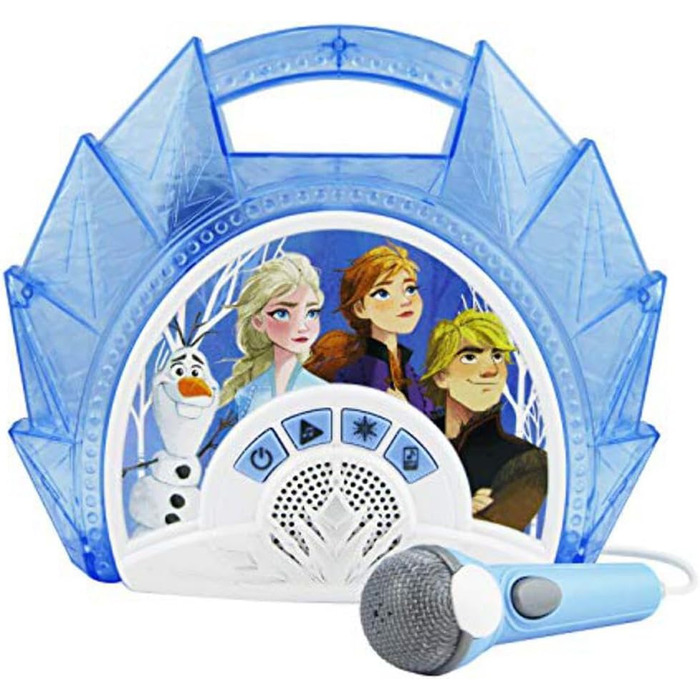 Караоке-машина ekids Frozen 2 FR-115V2, мікрофон, синя