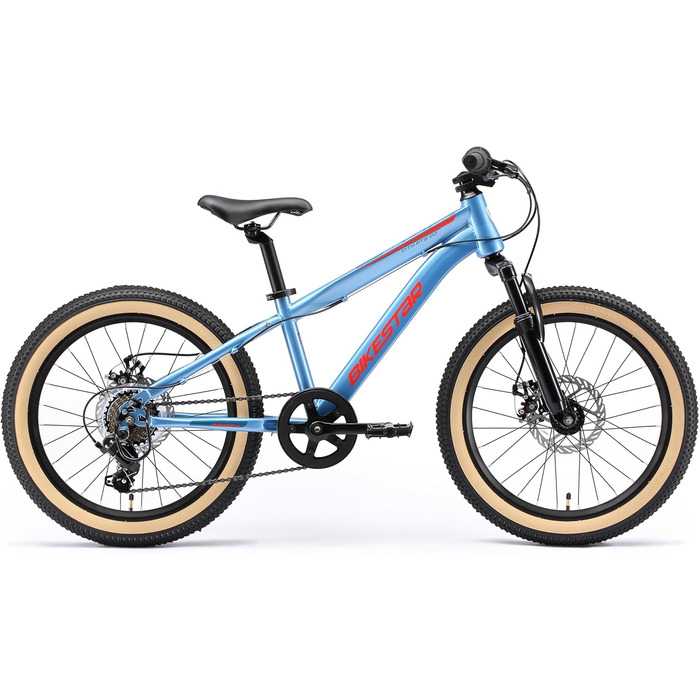 Дитячий гірський велосипед BIKESTAR, 7-швидкісний Shimano, дискові гальма, вік 6 20-дюймовий дитячий гірський велосипед БЕЗ РИЗИКУ, синій