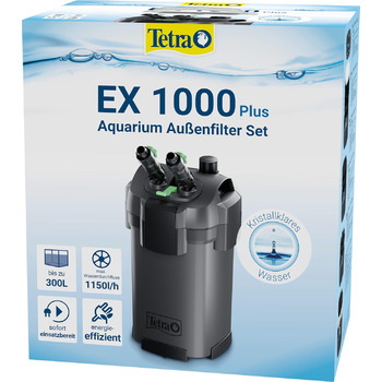 Зовнішній фільтр для акваріума Tetra EX 1000 Plus - потужний фільтр для акваріумів об&39ємом до 300 літрів, створює кришталево чисту, безпечну для риб воду, для використання в приміщенні
