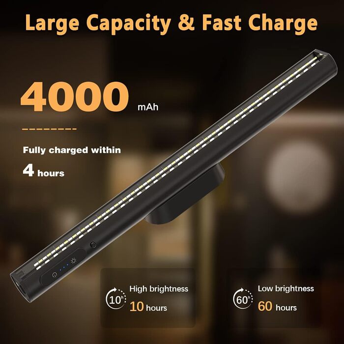 Сенсорна світлова панель Hapfish з можливістю затемнення, світлодіодна батарея для кухні під шафою бездротова з магнітом дистанцій