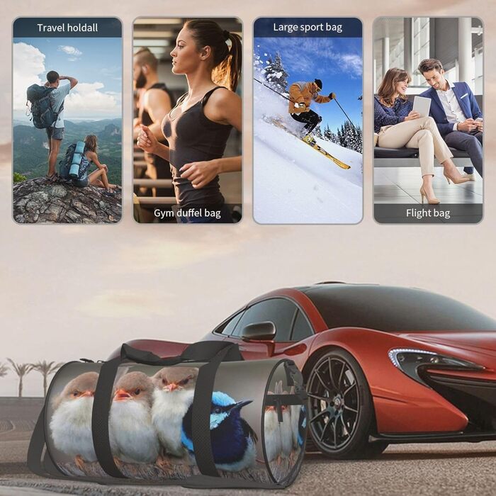 Велика дорожня сумка Квітка Мигдалю Легка та міцна Ідеальний подарунок для походів, відпусток, ділових поїздок та іншого, Vier Vgel, Універсальний розмір