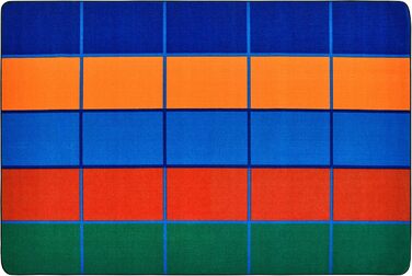 Килимки для дітей 72,91 вартість кольорових блоків квадратний дитячий килимок розмір 6 x 9 6 x 9', 6 x 9', різнокольоровий