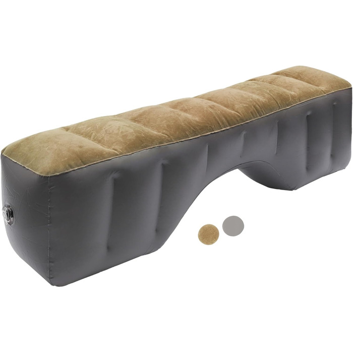 Автомобільний матрац, килимок для сну, надувний матрац для дрімоти під час подорожей, коричневий/сірий