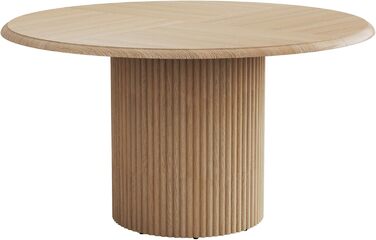 Круглий обідній стіл Tribesigns для 4 осіб, обідній стіл 120 см з металевою основою, круглі сучасні обідні столи, кухонний стіл для їдальні, кухні, вітальні (лише стіл)