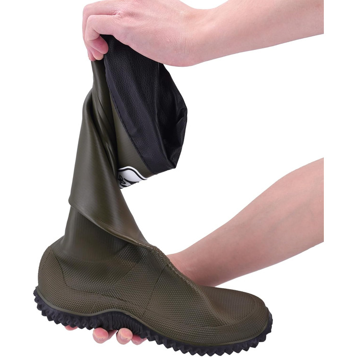 Гумові чоботи JOMIX унісекс для жінок та чоловіків, складні високі дощовики, водонепроникні, нековзні, легкі ПВХ чоботи, садові дощовики, розмір 40/41 EU, зелені