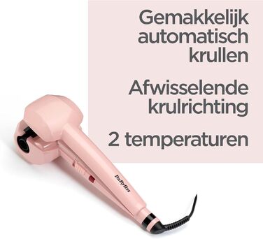 Виготовлена з пластику, автоматична плойка з 2-ма температурними режимами, рожева, 10,1 х 3,3 см, 2664PRE