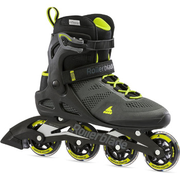 Чоловічі роликові ковзани для фітнесу Macroblade 80, чорні та лаймові Performance Inline Skates 9 BLACK/LIME