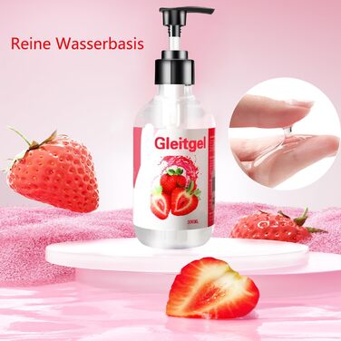 Лубрикант Paakee на водній основі зі смаком полуниці, 300 мл