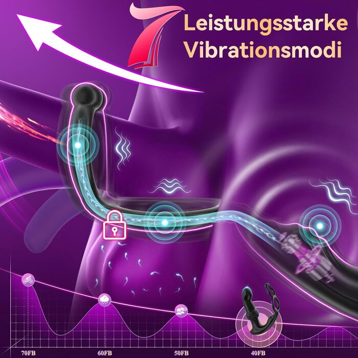 Покращений анальний вібратор для чоловіків, стимуляція простати з подвійним кільцем для пеніса, анальна пробка у формі ромба для чоловіків, набір вібраторів, секс-іграшка, анальний вібратор з підйомом вгору на 30, 7 режимами та дистанційним керуванням