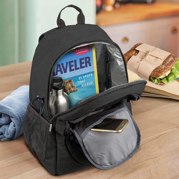 Рюкзак-холодильник 25 л/35 л - Рюкзак для активного відпочинку з функцією охолодження протягом 16 годин - Пляжний рюкзак з багатьма кишенями для зберігання речей - Ізольований рюкзак-холодильник - Рюкзак-холодильник антрацитового або сірого кольору. Антра