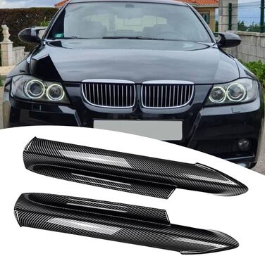 Клапан губного розгалужувача переднього бампера для BMW 3 Series E90 E91 320i 330i 2005-2008 Carbon Look Carbon Look, 2 шт.