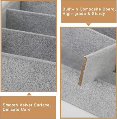 Організатор для зберігання окулярів Emibele, оксамитовий лоток для годинників та ювелірних виробів з 8 сітками для зберігання, шаф