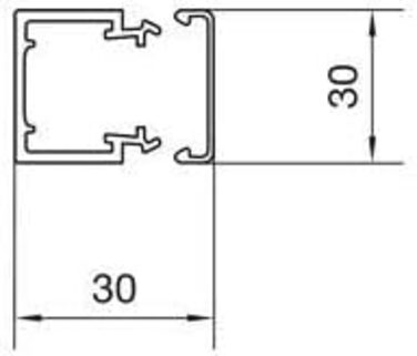 Кабельний канал Hager LF3003009016 (Д x Ш x В) 2000 x 30 x 30 мм 2м Білий