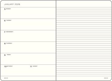 Щотижневий календар та блокнот у мякій обкладинці (B6) 2026, мяка обкладинка, Deep Sea, англійська Deep Sea у мякій обкладинці (B6), 1917 372690