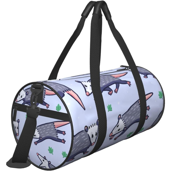 Спортивна сумка, дорожня сумка, сумка для подорожей, з принтом Опосум, сумка на нічліг, чорна, універсальний розмір