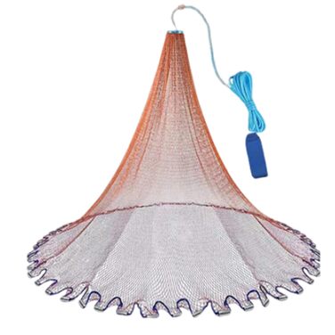 Рибальська сітка, кастова сітка для риболовлі, виготовлена з нейлону, рибальські сітки з грузилом, рибальські сітки ручного лиття, діаметри від 1,8 метра до 7,2 метра, підходять для річок та озер, діаметр 6,6 м