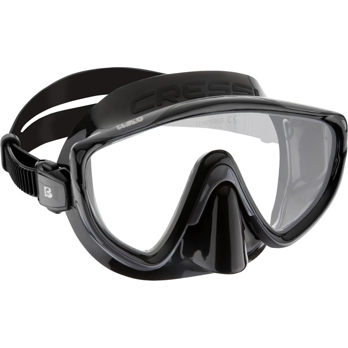 Комбінований набір Маска Tino та Сноркель Scilla, Дайвінг та сноркелінг, Один розмір, Дорослі Чорний/Графіт