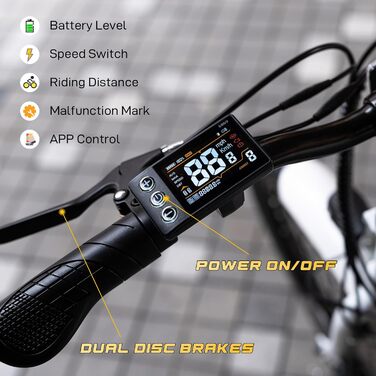 Електричний велосипед EVERCROSS EK8 для дорослих, 26-дюймовий електровелосипед - двигун 250 Вт, акумулятор 36 В 10,4 Аг, 15/20/25 км/год, максимальне навантаження 120 кг, гірський електровелосипед для жінок та чоловіків, білий стандарт