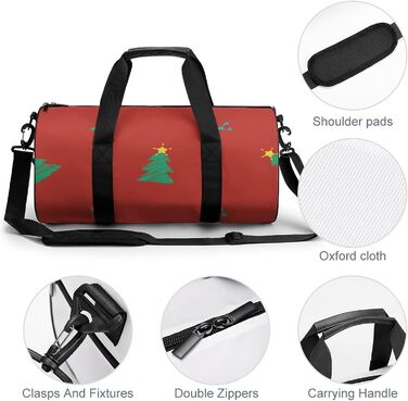 Дорожня сумка-циліндр з графіті-новорічною ялинкою, спортивна сумка для чоловіків та жінок, сумка-мішок, спортивна сумка
