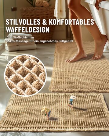 Великий комплект килимків для ванної, комплект килимків для ванної кімнати з 2 предметів, нековзний килимок для ванної, килимок для ванної кімнати в стилі бохо, килимок для душу, що миється, для вітальні, спальні, ванної кімнати, декор для ванної кімнати,