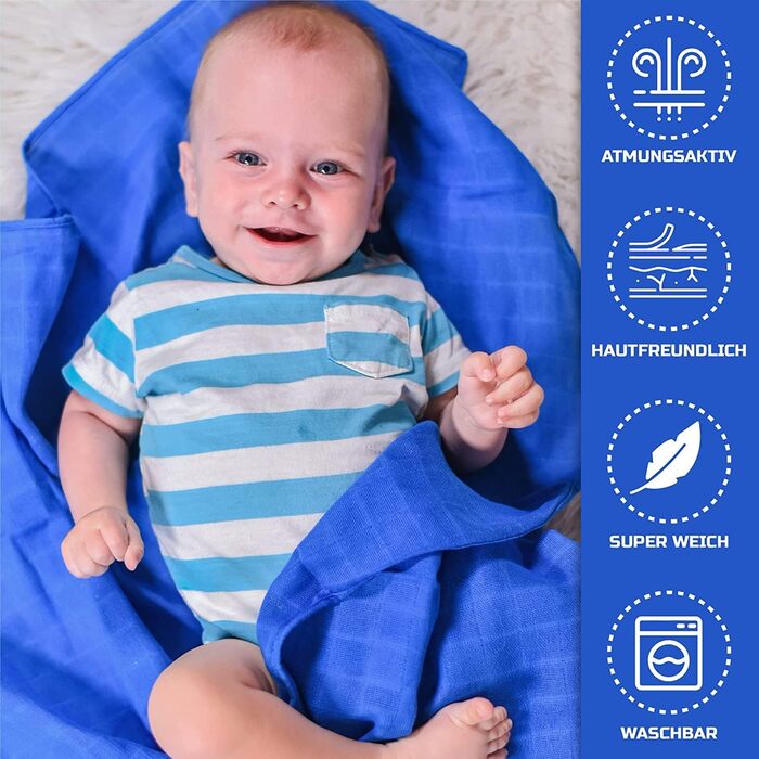 Муслінові пелюшки для відрижки дитячий подарунок для новонароджених - 80x80 см, подвійні ткані пелюшки з посиленою облямівкою I му