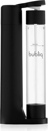 Виробник газованої води bubliq, матовий чорний, з пляшкою 1 л, мінімалістичний дизайн, блискучий що завгодно без циліндра CO2 матовий чорний