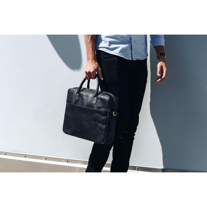 Сумка-портфель (M). Велика сумка ручної роботи, сумка для ноутбука і сумка через плече зі шкіри. Високоякісна чоловіча сумка з нат