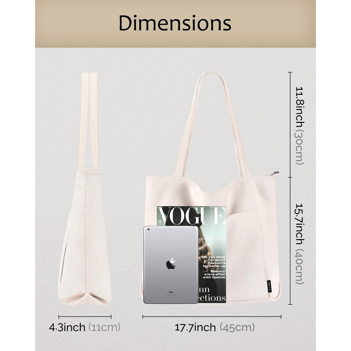 Сумочка Жіноча Сумка Сумка Шоппер Велика сумка через плече Вельветова сумка Сумка Сумка Тканинна Сумка для Коледжу Школи Роботи По