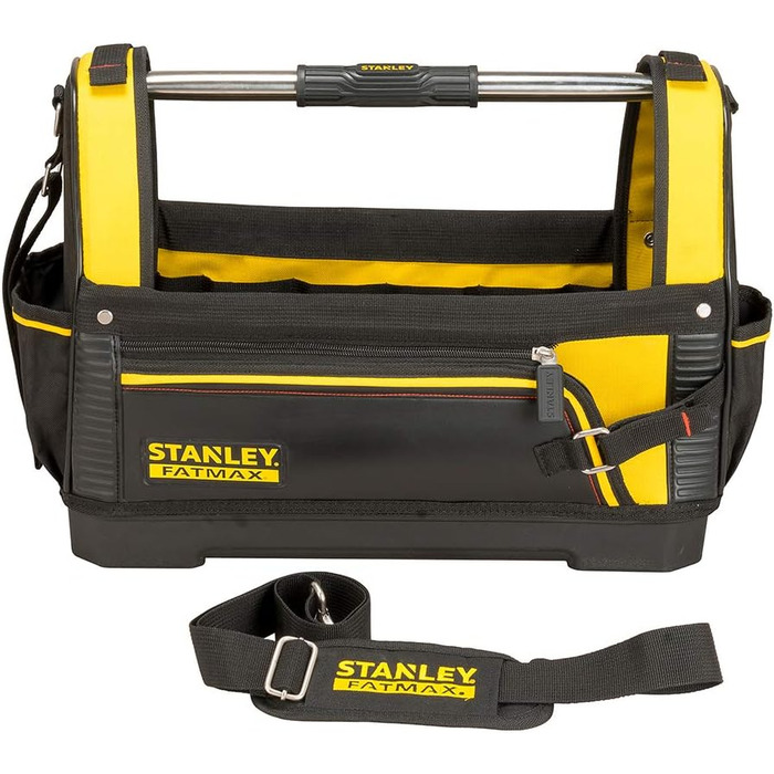 Тримач для інструментів Stanley FatMax (сумка для інструментів 48 см x 25 см x 33 см, нейлон 600 деньє, водонепроникна пластикова основа, ергономічна гумова ручка, рама сталева посилена, регульований плечовий ремінь) 1 Чорний