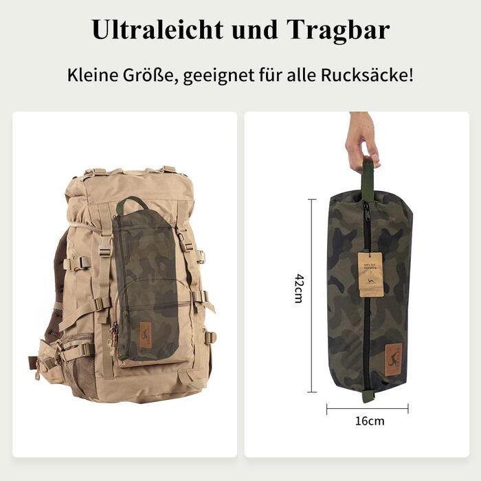 Надлегке розкладне похідне ліжко 190x70 см з алюмінію, компактне туристичне ліжко, легке в установці, міцне туристичне ліжко для наметів, походів на свіжому повітрі, подорожей, пляжу - камуфляжно-зелене