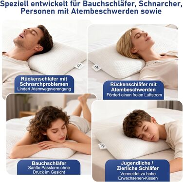 Плоска подушка з натурального латексу, ультратонка подушка для тих, хто спить на животі, тонка латексна подушка допомагає зняти тиск, ідеальна упаковка (розмір Queen (72407 см))