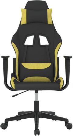 Геймерське крісло, чорно-зелене, матеріал тканина, метал