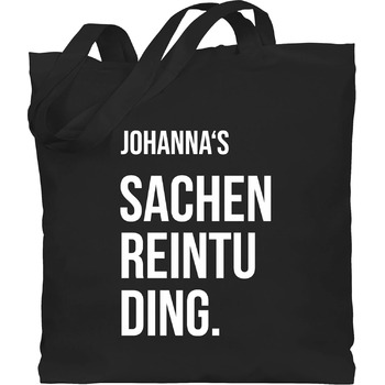 Подарунок з іменем, персоналізований Shirtracer - Бавовняна сумка - Sachenreintuding I Sachen Reintu Ding Name Тканинна сумка з написом 1 Black