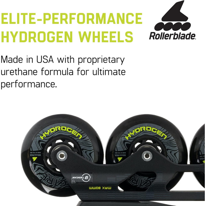 Чоловічі роликові ковзани Rollerblade Twister XT чоловічі для фітнесу чорний/лайм Urban Performance Inline Skates 6/6.5