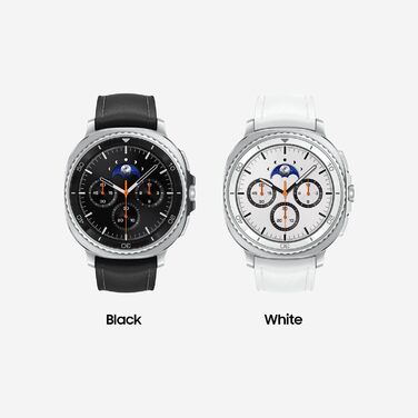 Розумний годинник Samsung Galaxy Watch8 Classic, фітнес-годинник та фітнес-трекер, гібридний ремінець та носимий дисплей, обертовий безель, 64 ГБ пам&39яті, 46 мм, Bluetooth, чорний, 3-річна гарантія виробника