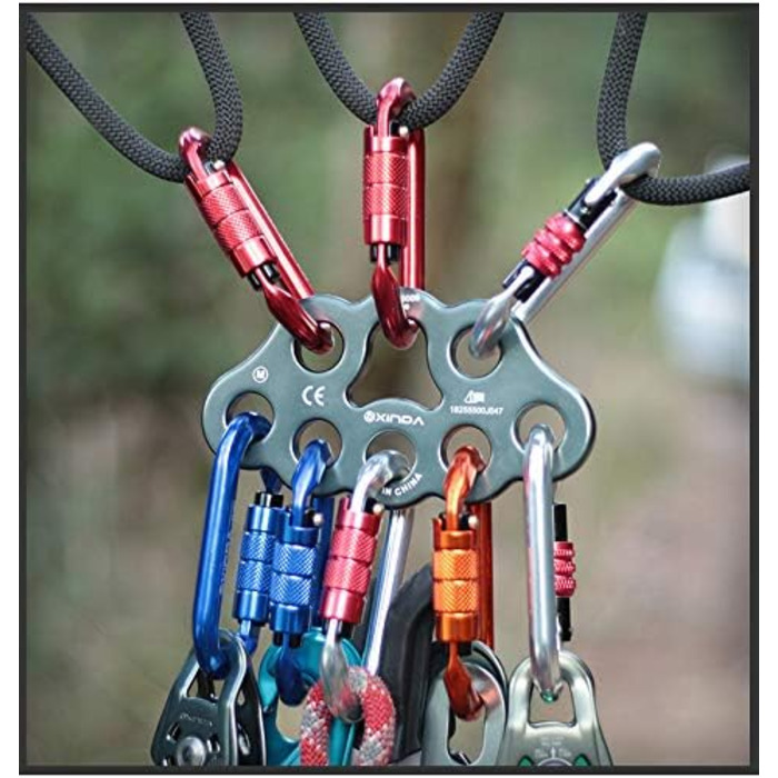 Такелажна пластина, 8 отворів, пластина для кріплення лапи, багатоточковий з&39єднувач для спелеології, скелелазіння, рятування