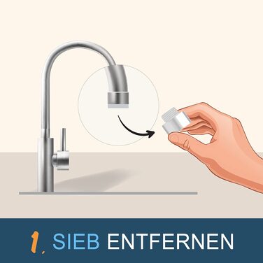 Фільтр для води IVARIO x Alb для водопровідної води, зроблено в Німеччині - невідкладний захід для кращої водопровідної води, перевірена технологія активованого вугілля Alb, фільтр для питної води з нержавіючої сталі