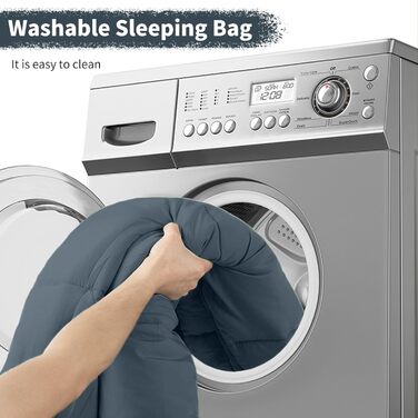 Спальний мішок Naturehike для дорослих, легкий прямокутний сплайсований 3-сезонний спальний мішок, для кемпінгу на природі, походів, синій