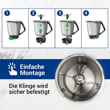 Заміна ножа VIOKS Thermomix TM5 для нержавіючої сталі Vorwerk Thermomix TM5 SUS420 - Ніж Vorwerk Thermomix Змінний ніж Thermomix TM5 - запчастини до аксесуарів Thermomix TM5 і Thermomix TM5