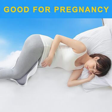 Подушка для колін для сну на боці Ергономічна подушка для ніг підтримує стегна та коліна, покращує поставу під час сну, зі знімним чохлом, який можна прати, білий колір