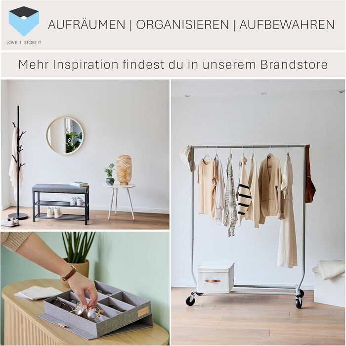 Набір кошиків для зберігання LOVE IT STORE IT, 2 шт. - Тканинні кошики для декору ванної кімнати та дитячої кімнати - Бежевий - Набір з 2 шт., 2 розміри