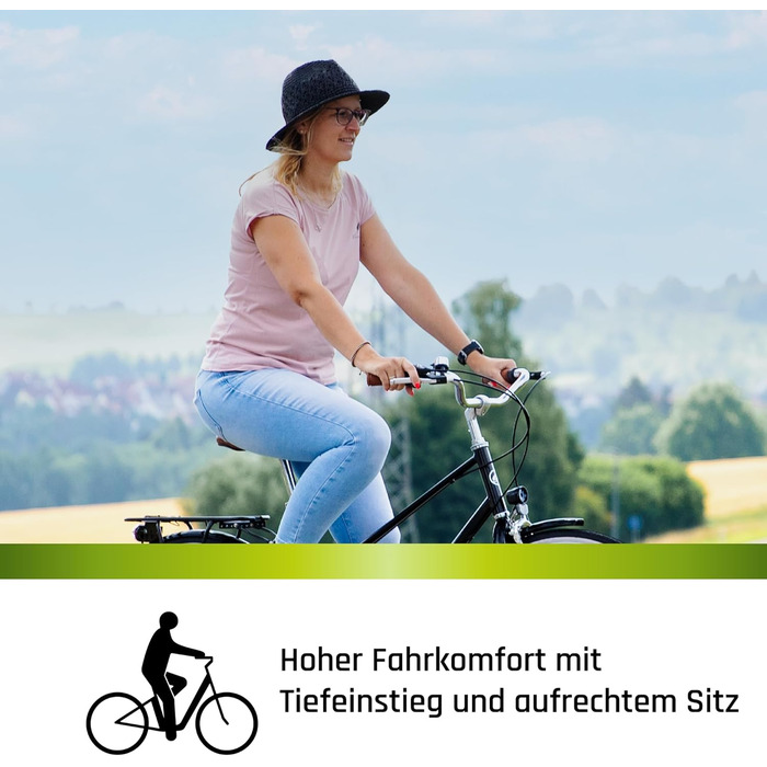 Жіночий велосипед Galano Arizona, 28 дюймів, міський велосипед, 7 передач, голландський велосипед, ретро V-Brakes