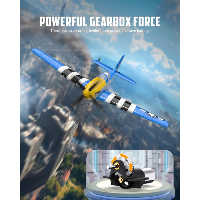 ГГц 4-канальний пульт дистанційного керування Літак RTF RC Plane Верхній пілотаж Літак іграшка для початківців, дітей і дорослих (