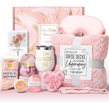 Подарунки для жінок, набір для спа-салону Rose з 11 предметів Ідея подарунка для жінок, подарунковий набір для оздоровлення для дівчини, дня народження, Різдва, Дня матері, мами, найкращої подруги, сестри. Рожевий