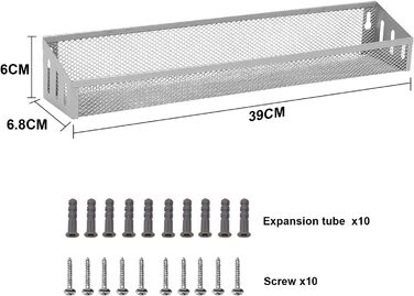 Металева настінна полиця для спецій Bomblap, підвісна кухонна полиця, підставка для спецій для кухонних шаф, дверцят кухонних шаф, декор, стільниця, сріблясто-сіра (4 яруси)
